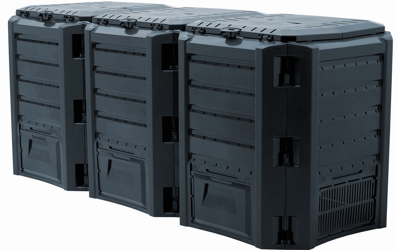 

Kompostownik Modułowy 1200L Czarny Trzykomorowy