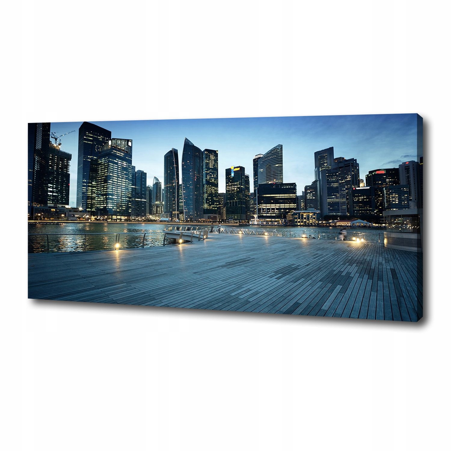 

Foto obraz na płótnie Singapur nocą 125x50 cm