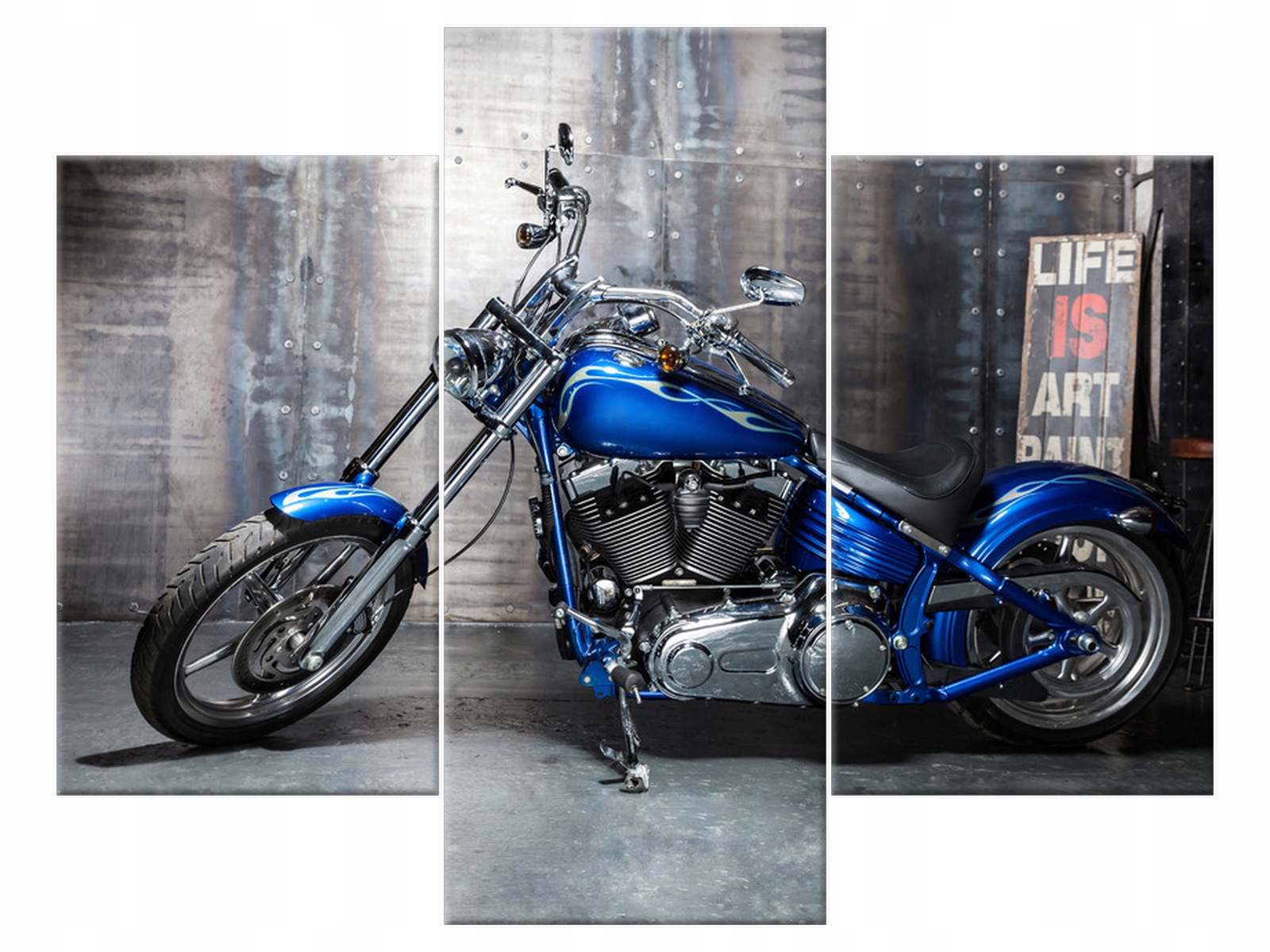 

Obraz Motoryzacja Chromowany motocykl 90x70