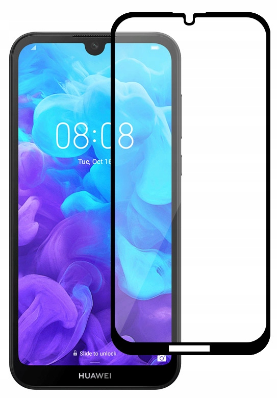 

Szkło Hartowane Czarne Cały Ekran Huawei Y5 2019