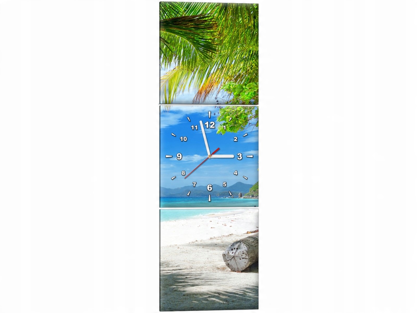

Zegar na ścianę Piękny Stylowy 30x90 Tropiki Plaża