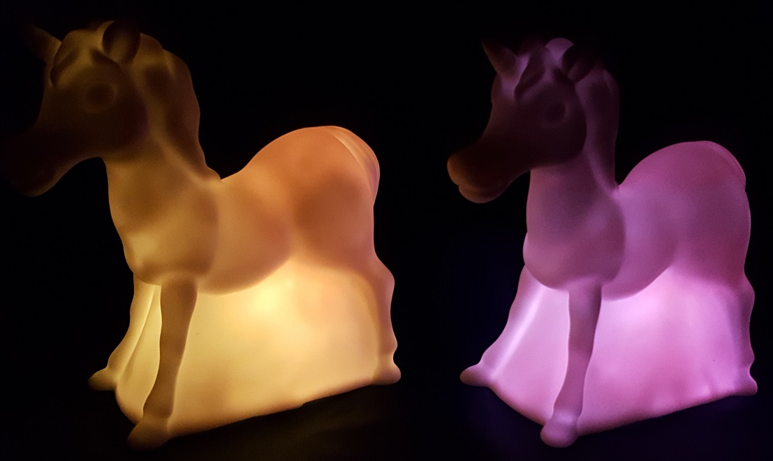 LAMPKA NOCNA LED JEDNOROŻEC Prezent Dekor Gadżet Kolor dominujący biały