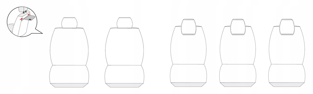 Pokrowce dedykowane do FORD S-MAX (2006-2015) Rodzaj Dedykowane