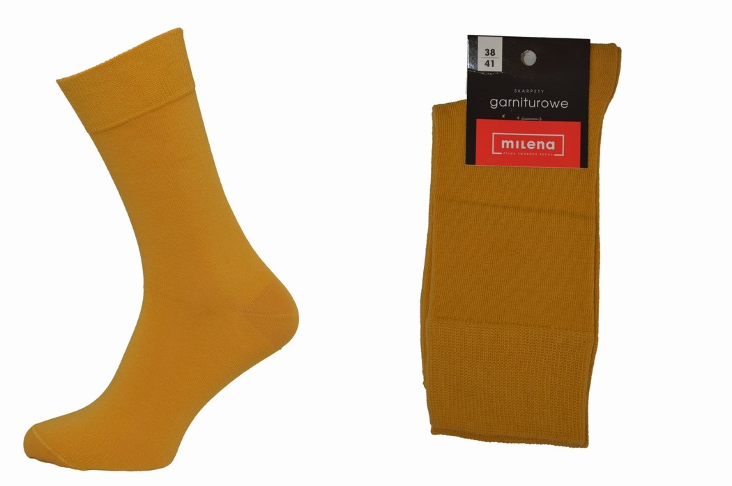 

Milena Skarpety Garniturowe Musztardowe roz 42-46