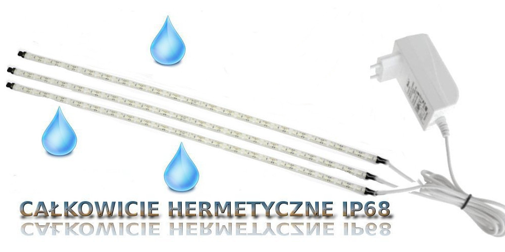 

Listwa Led 3x30cm oswietlenie akwarium IP68 3 kolo