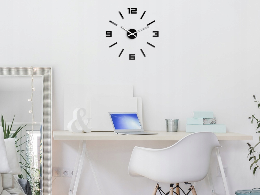 Naklejany zegar ścienny Arabic ultra cichy 50 cm Typ ścienny