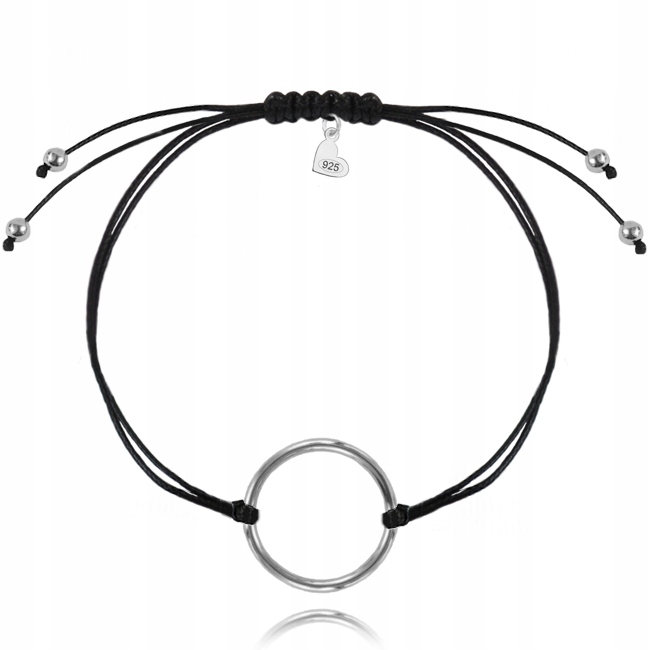 

Bransoletka srebrna black Karma Shine Line Pudełko