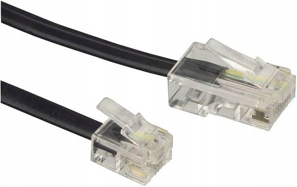 

Kabel przejściówka RJ45 RJ11, 7,5 m, czarny