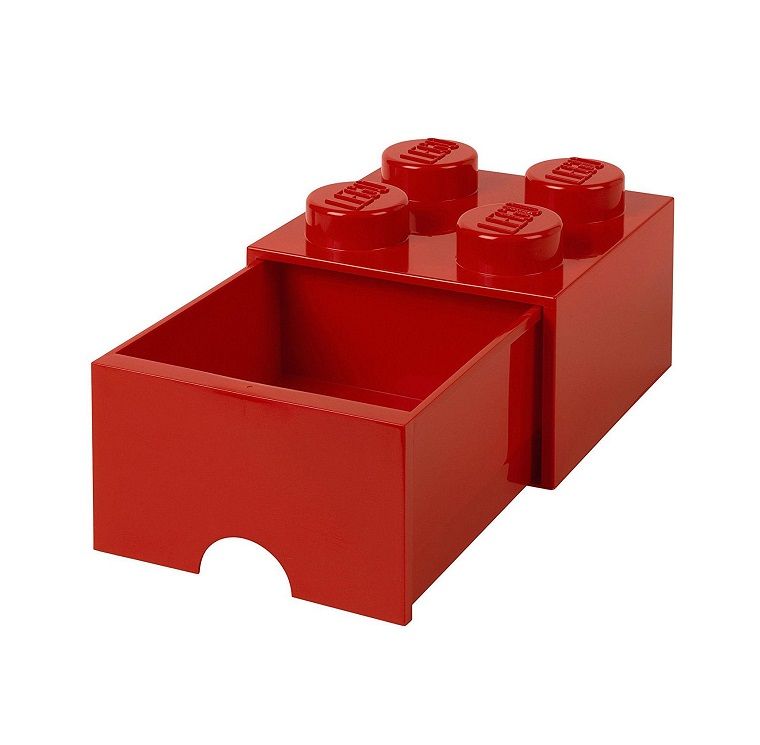 Lego 40051730 Pojemnik Na Klocki Zabawki Z szufladą 4 Czerwony Red