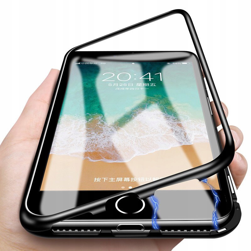 

Etui iPhone 7+/8+ Plus Magneto Aluminiowe Szklane