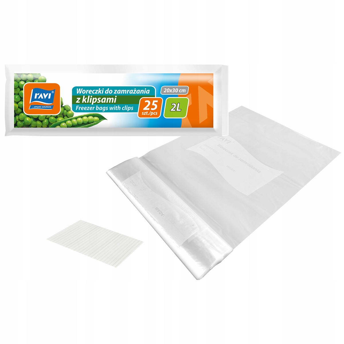 

Woreczki Do Zamrażania Z Klipsami 2 L 25 Szt.