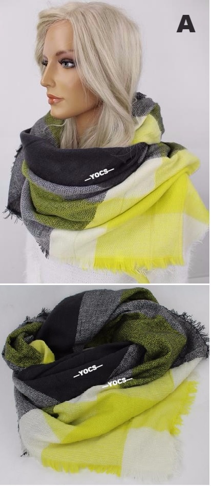 MEGA DUŻA CHUSTA W KRATE CIEPŁY SZAL DAMSKI PONCZO Materiał dominujący inny