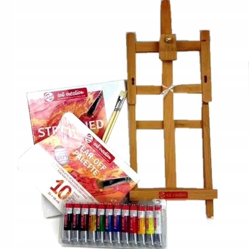 Malířská Sada malířský stojan plátno barvy 12 x 12 ml Vysoká Kvalita Výrobků