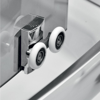 ROLKA PODWÓJNA KABIN PRYSZNICOWYCH 26 MM