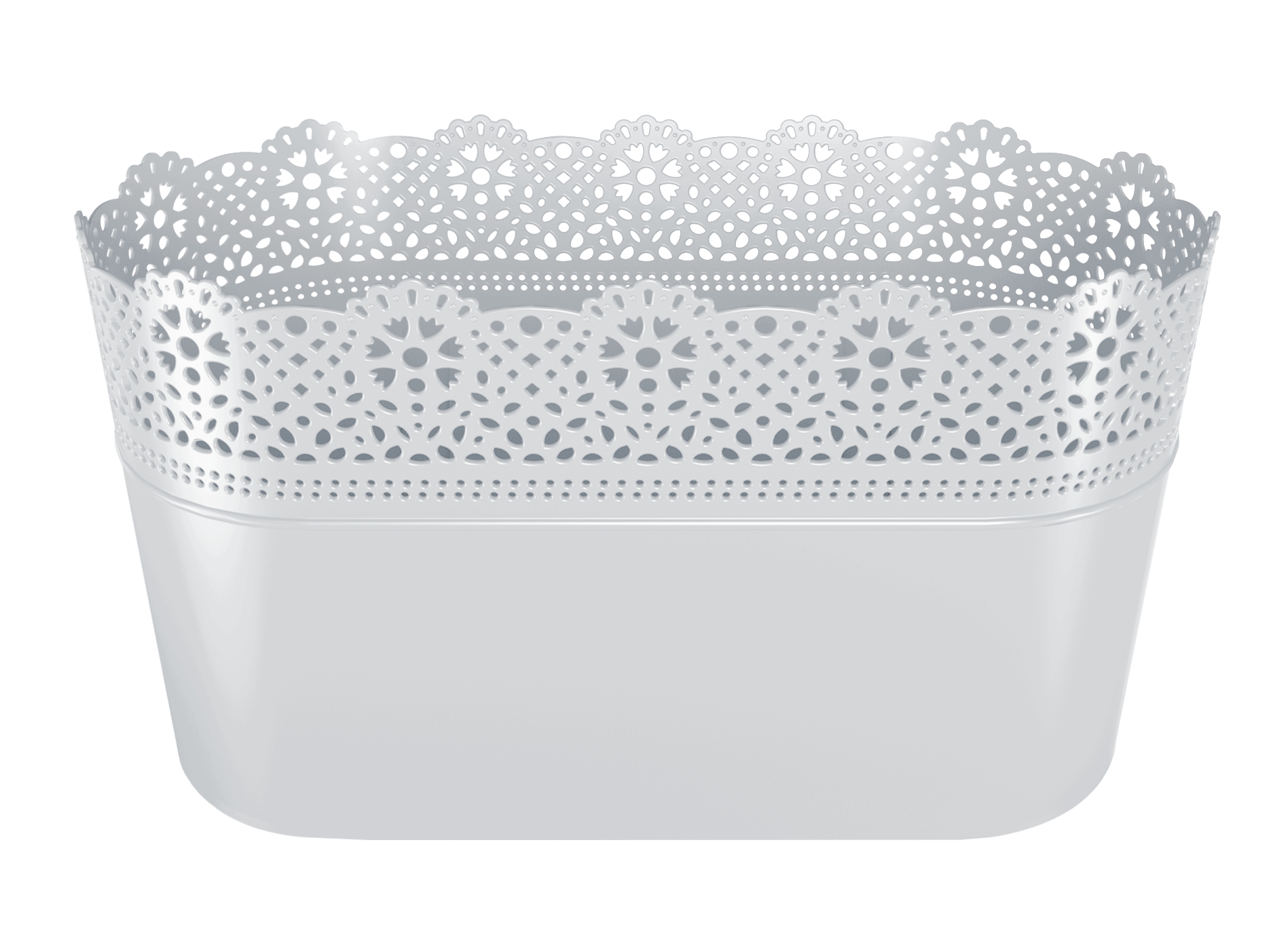 Doniczka koronkowa Lace DLAC285 | Biały — 4
