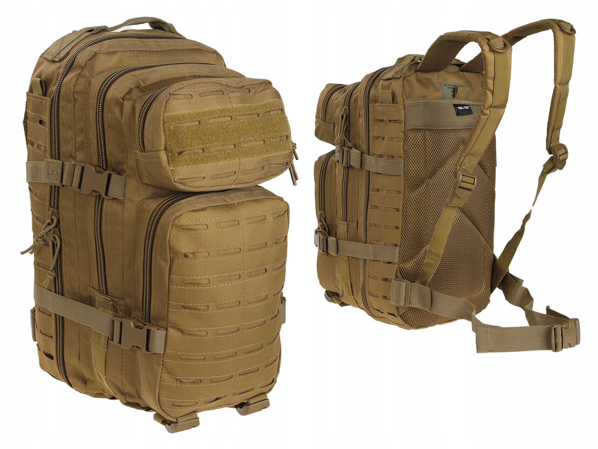 batoh taktický Mil-Tec Assault Laser Cut 20 L Coyote Molle hydrovak
