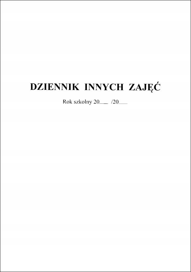 Dziennik innych zajęć