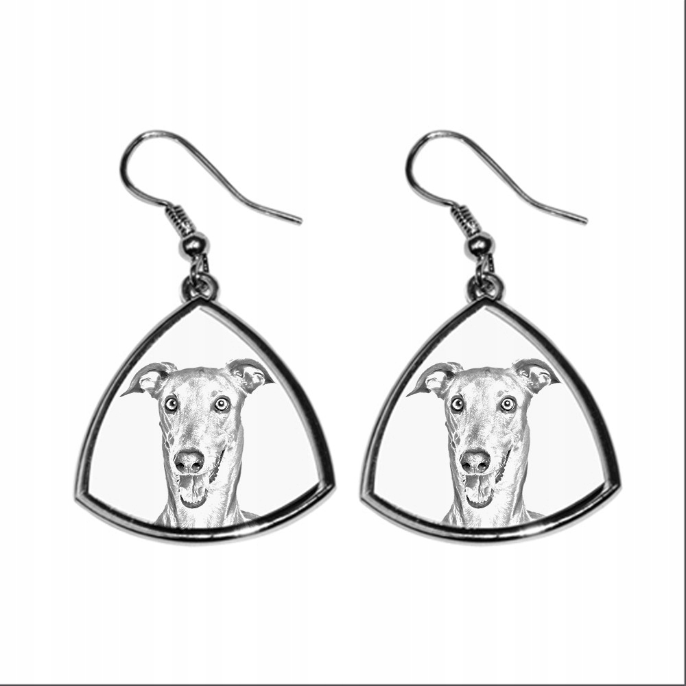 

Charcik włoski Trójkątne kolczyki z nadrukiem