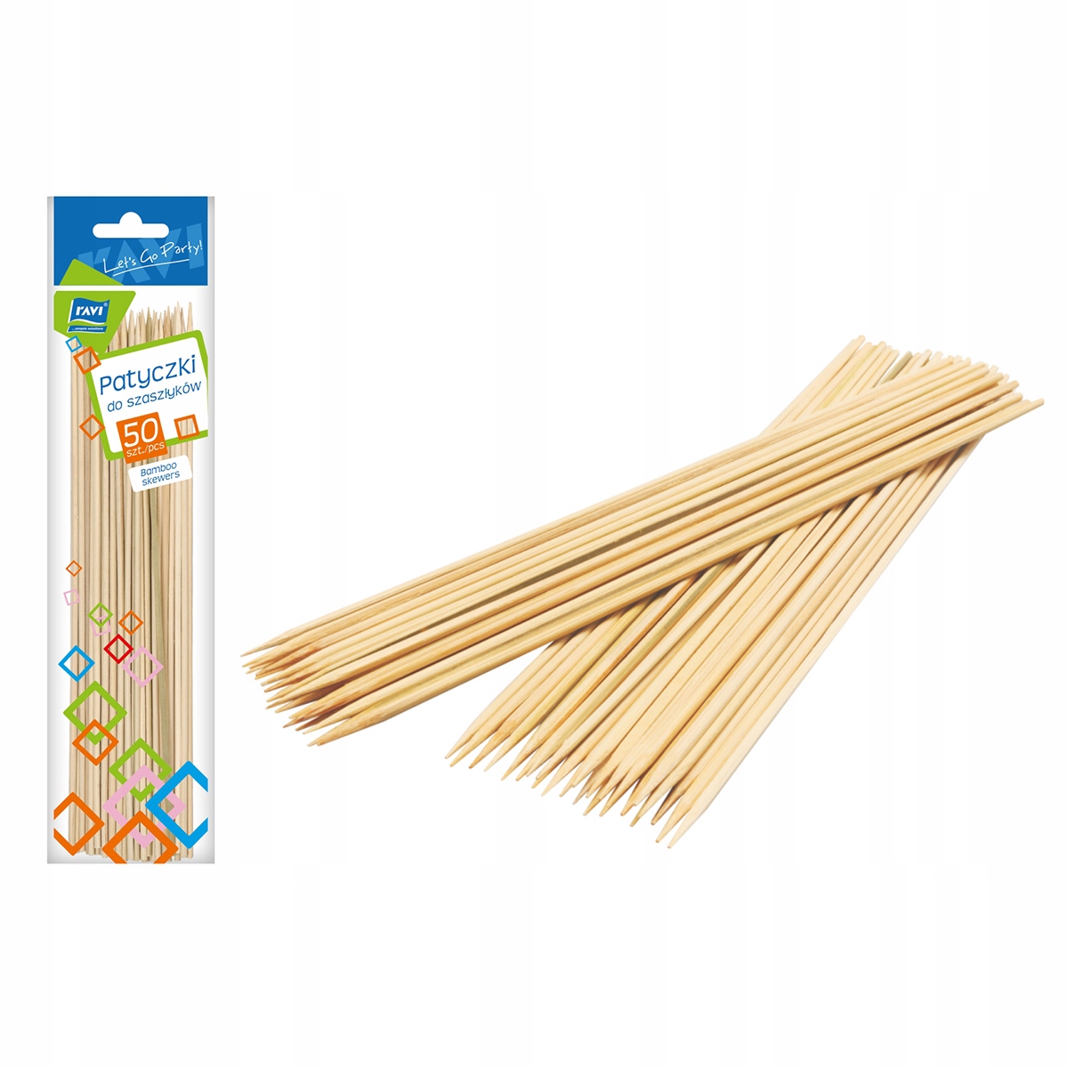 PATYCZKI DO SZASZŁYKÓW 25 CM 50 SZTUK