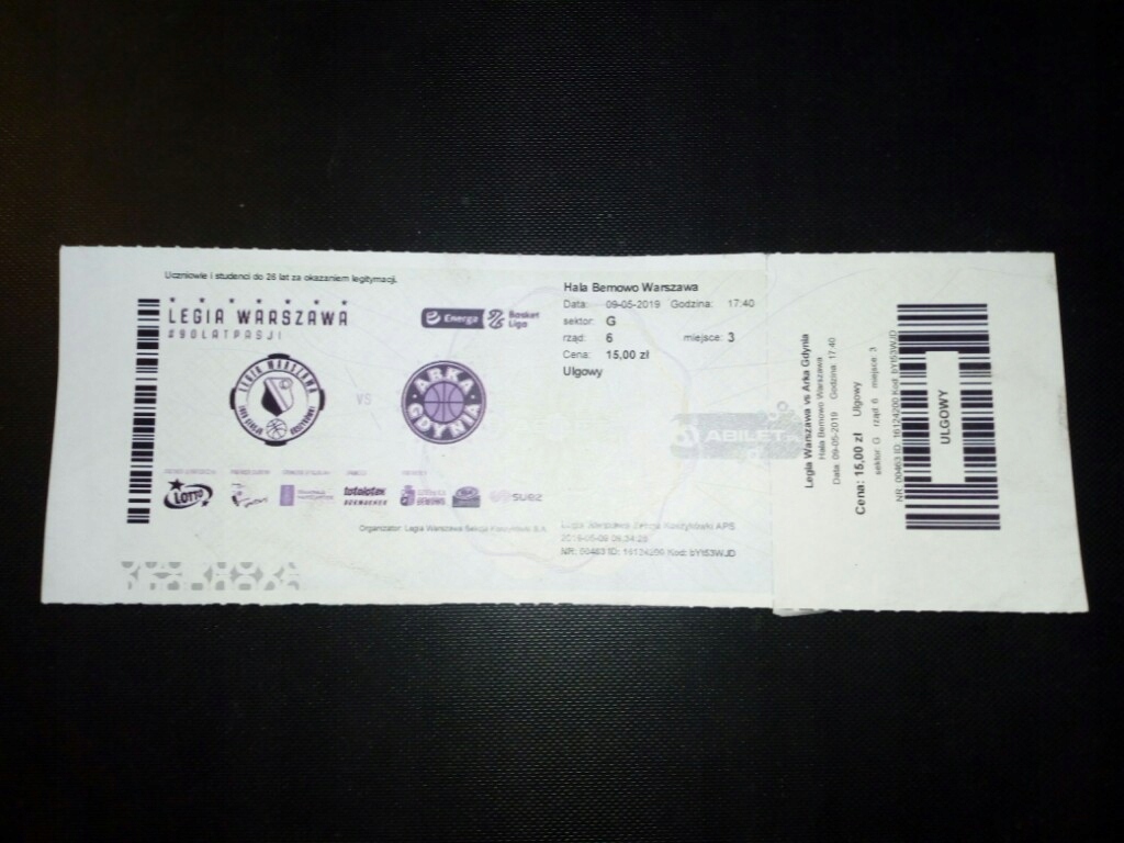Legia Warszawa - Arka Gdynia 9.5.2019 Koszykówka
