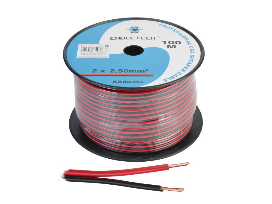 

Kabel Przewód Głośnikowy 100m Rolka 2x2,5mm Cca