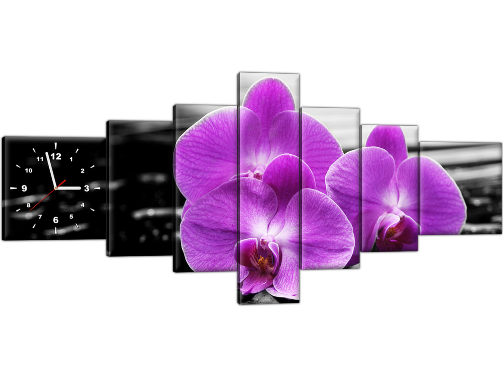 

Zegar ścienny 160x70 Rózowy Storczyk Spa Kwiaty