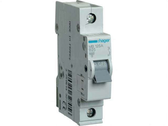 

Wyłącznik nadprądowy Hager B25/1 MB125A 039159