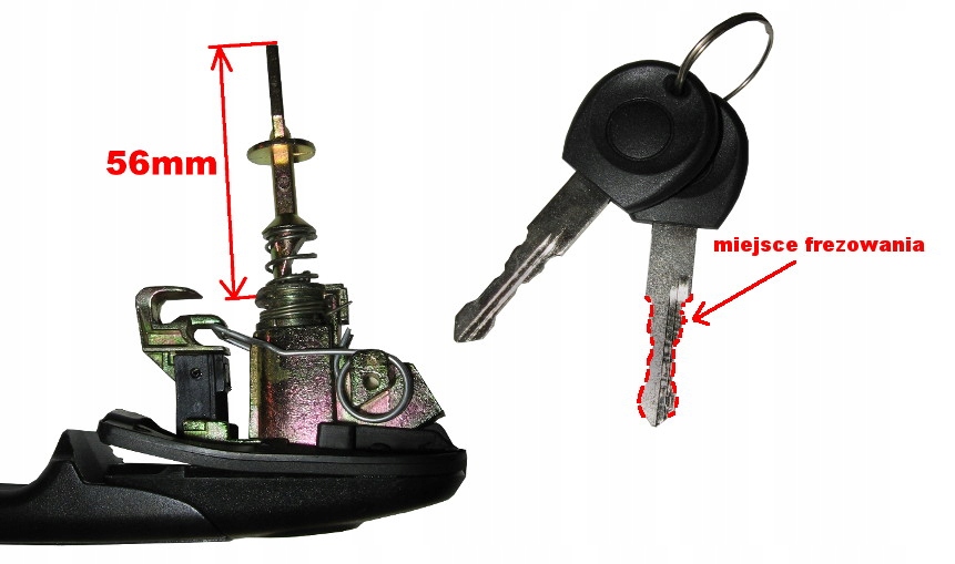 VW POLO III 3 6N KLAMKA WKLADKA DRZWI LEWA PRAWA Installation side Left front Right front