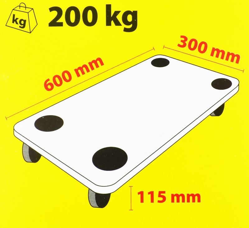 WÓZEK TRANSPORTOWY DO MEBLI PLATFORMA 200KG Marka Drel/condor