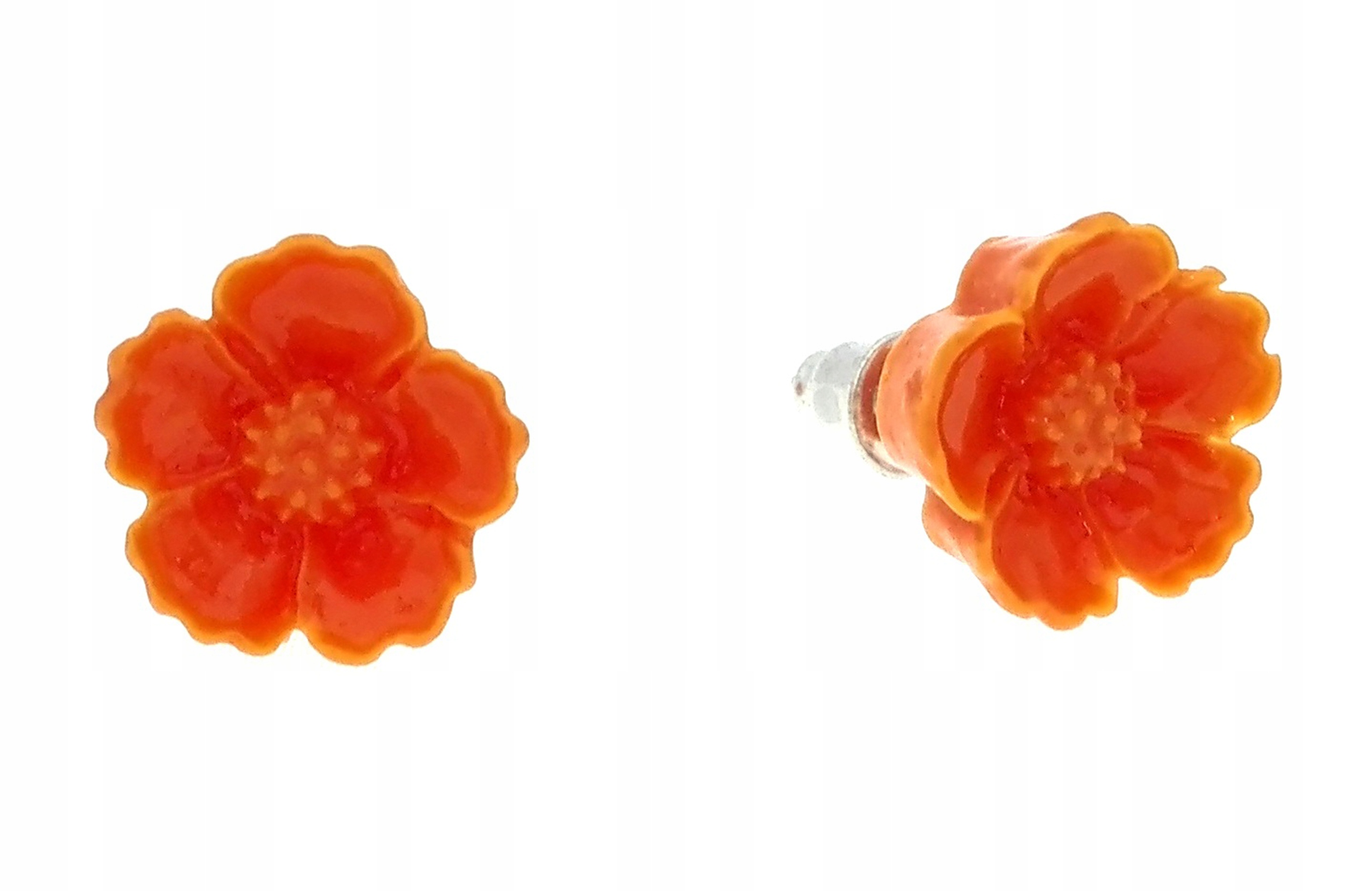

Kolczyki kwiaty kwiatuszki pomarańczowe flowers