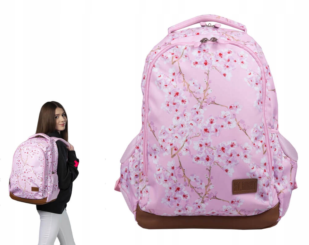 

Dwukomorowy plecak szkolny St.Right, Blossom BP47