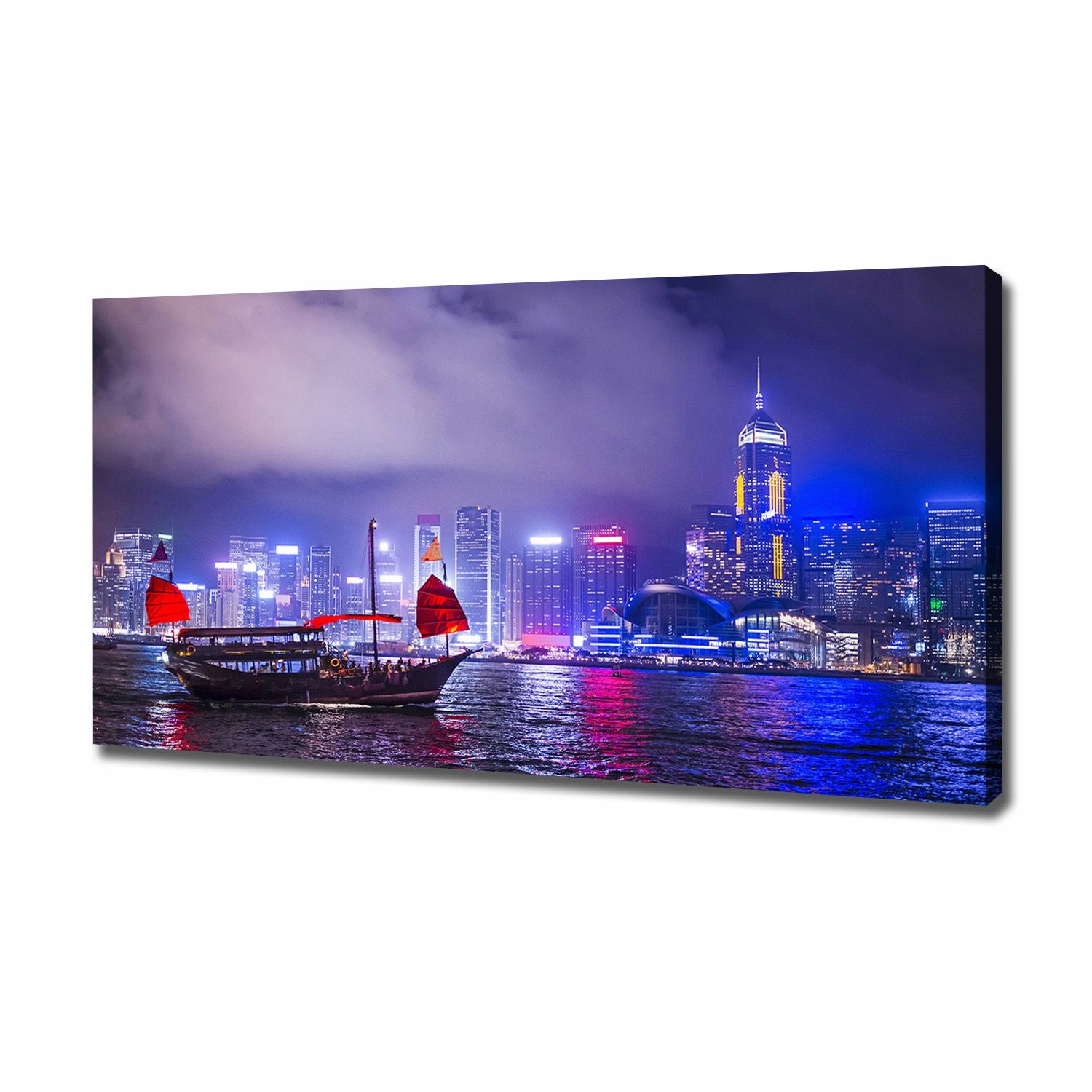 

Foto obraz na płótnie Hong kong nocą 120x60 cm