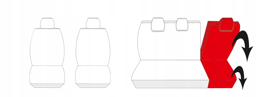 Pokrowce dedykowane do RENAULT CLIO 2 (1998-2010) Rodzaj Dedykowane