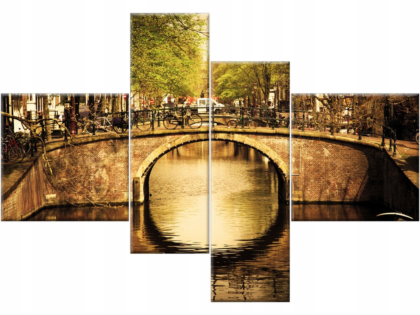 

Amsterdam Most Rzeka 130x90 Holandia Obraz Tryptyk