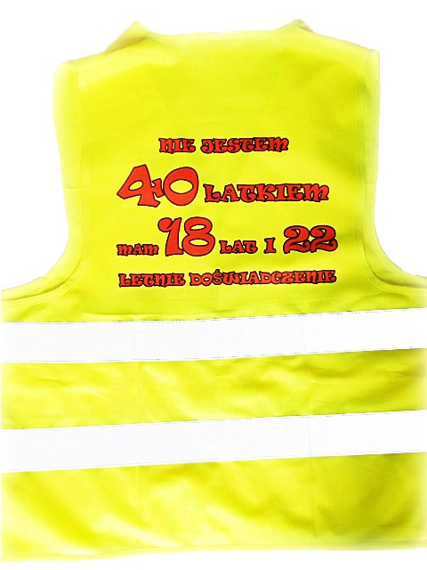 

Kamizelka 40 Latek śmieszny urodziny 40