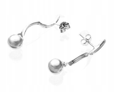 

Kolczyki Srebrne trawki kulki fi 8 sztyft zawijasy