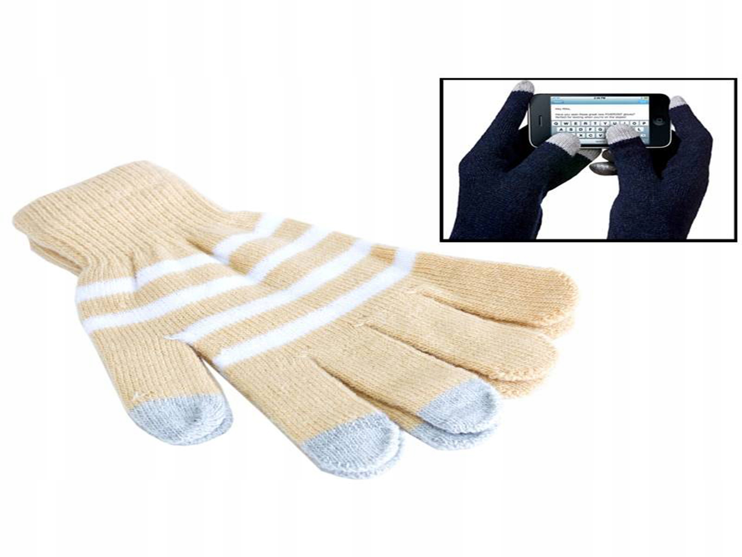 

Rękawiczki Dotykowe Do Dotykowych Telefonów Beżowe