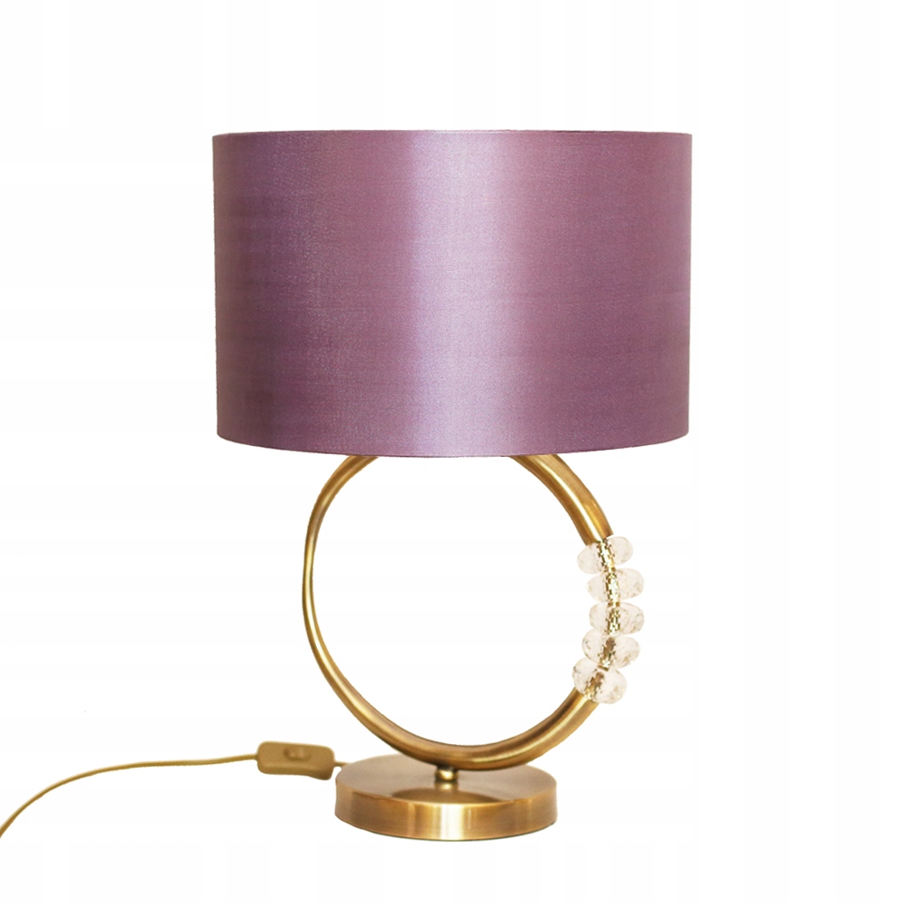 Moderná zlatá lampa s kryštálikmi