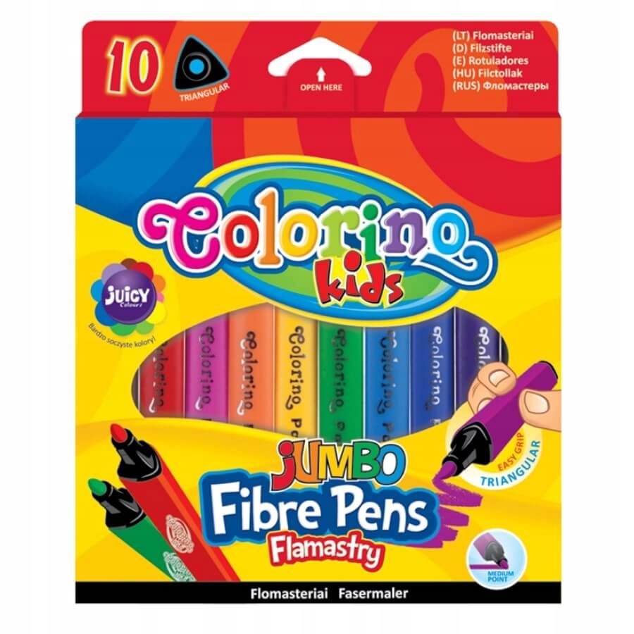 

Flamastry trójkątne Jumbo Colorino