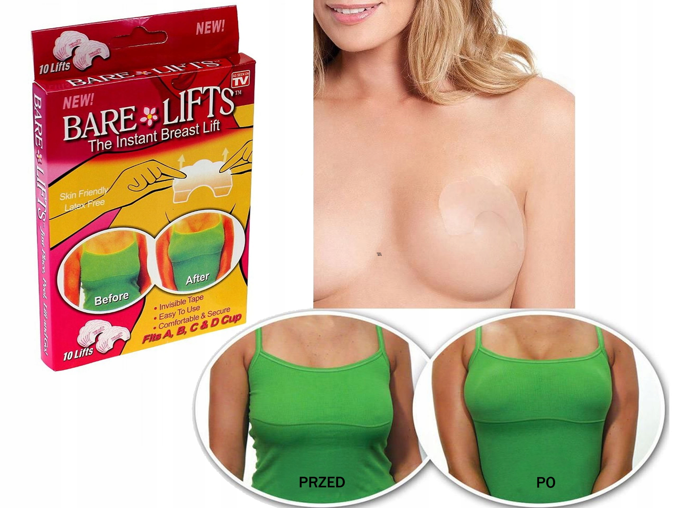 

Plastry Podnoszące Biust A B C D Bare Lifts 10 Szt
