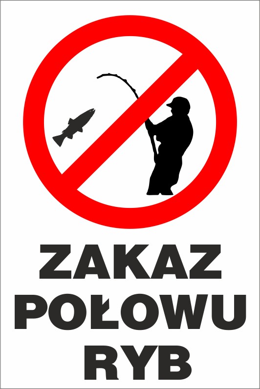 tabliczka zakaz połowu ryb ZŁ06 40x60 cm