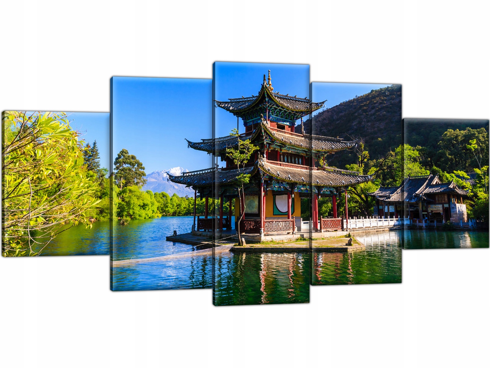 

Japonia Chiny Jezioro Pejzaż Obraz 150x70 Tryptyk