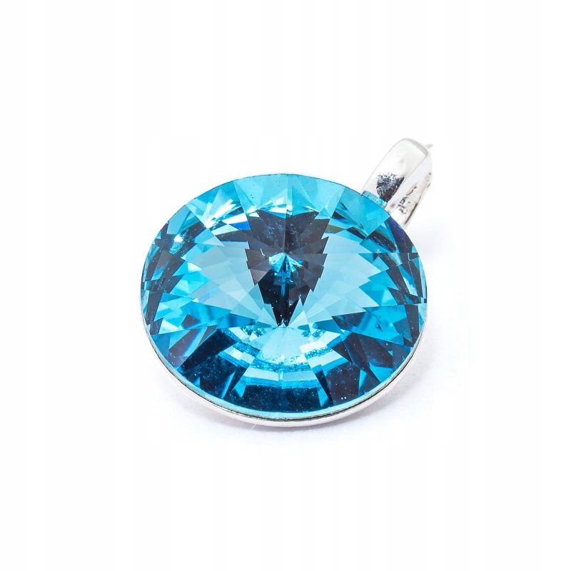 

Wisiorek srebro 925 z kr. Swarovski Rivoli 12 Aqua