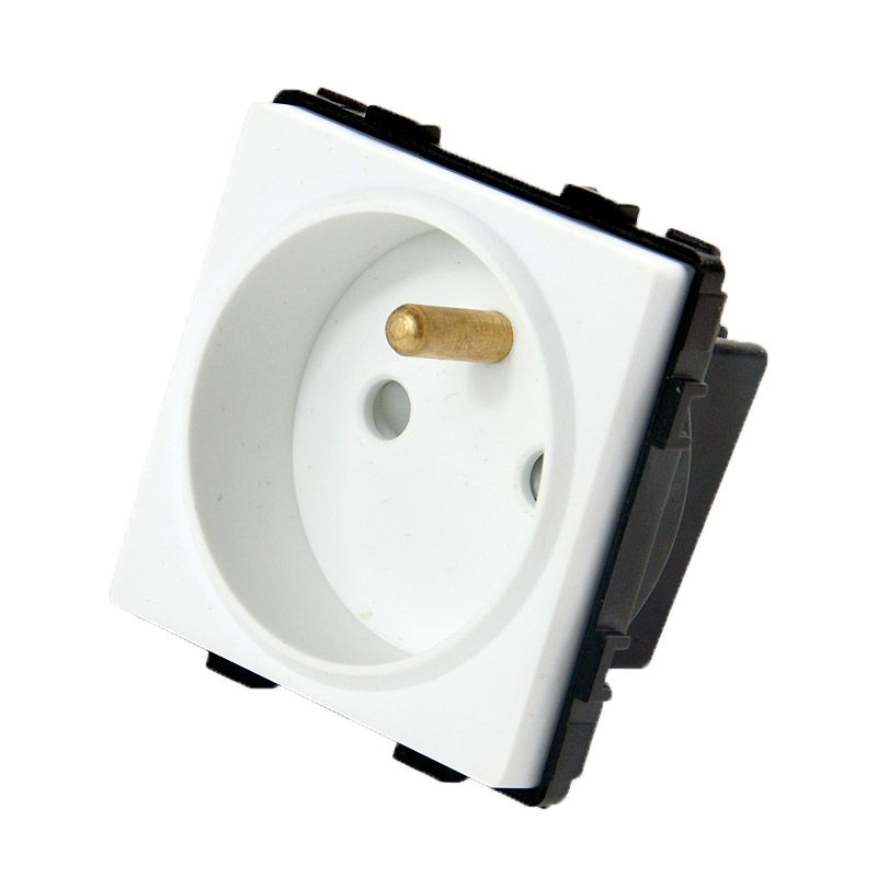 

Touchme Gniazdo z uziemieniem czarne białe złote Q