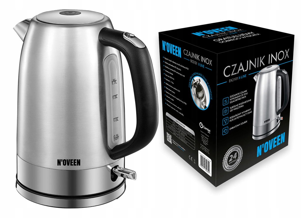 

Czajnik elektryczny N'oveen EK2101 stal Inox 2200W
