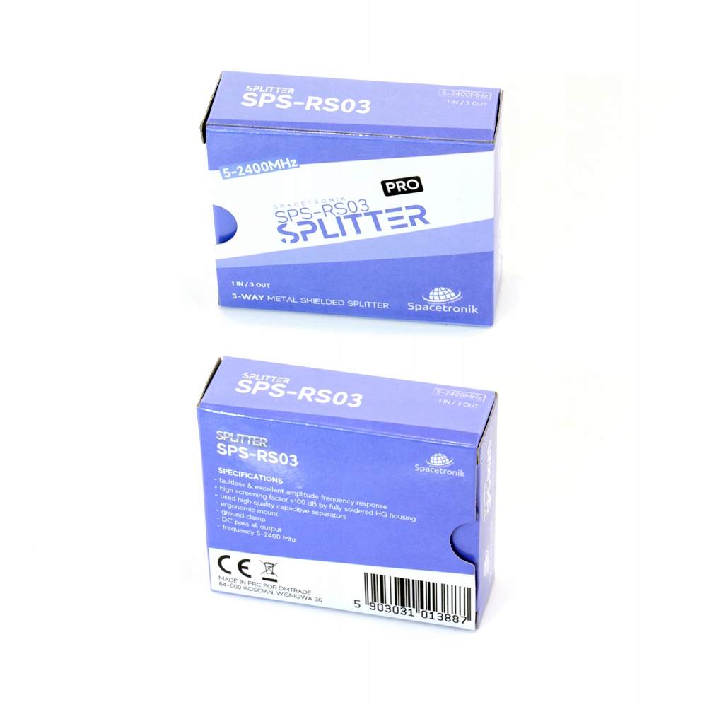 Rozgałęźnik 1/3 5-2400 MHz Spacetronik SPS-RS03 3x Marka Spacetronik