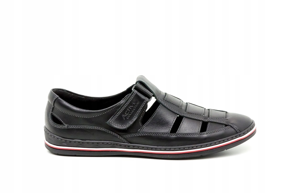 

Hit Buty męskie lato black skóra Joker dobrebutypl