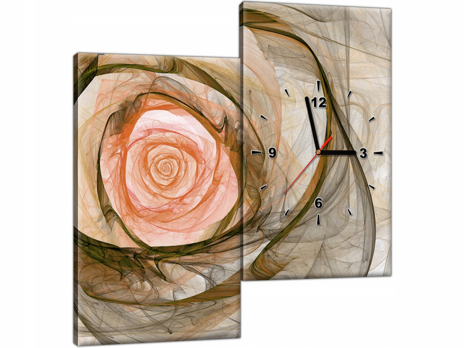 

Zegar na ścianę 60x60 Abstrakcja róża fraktalowa