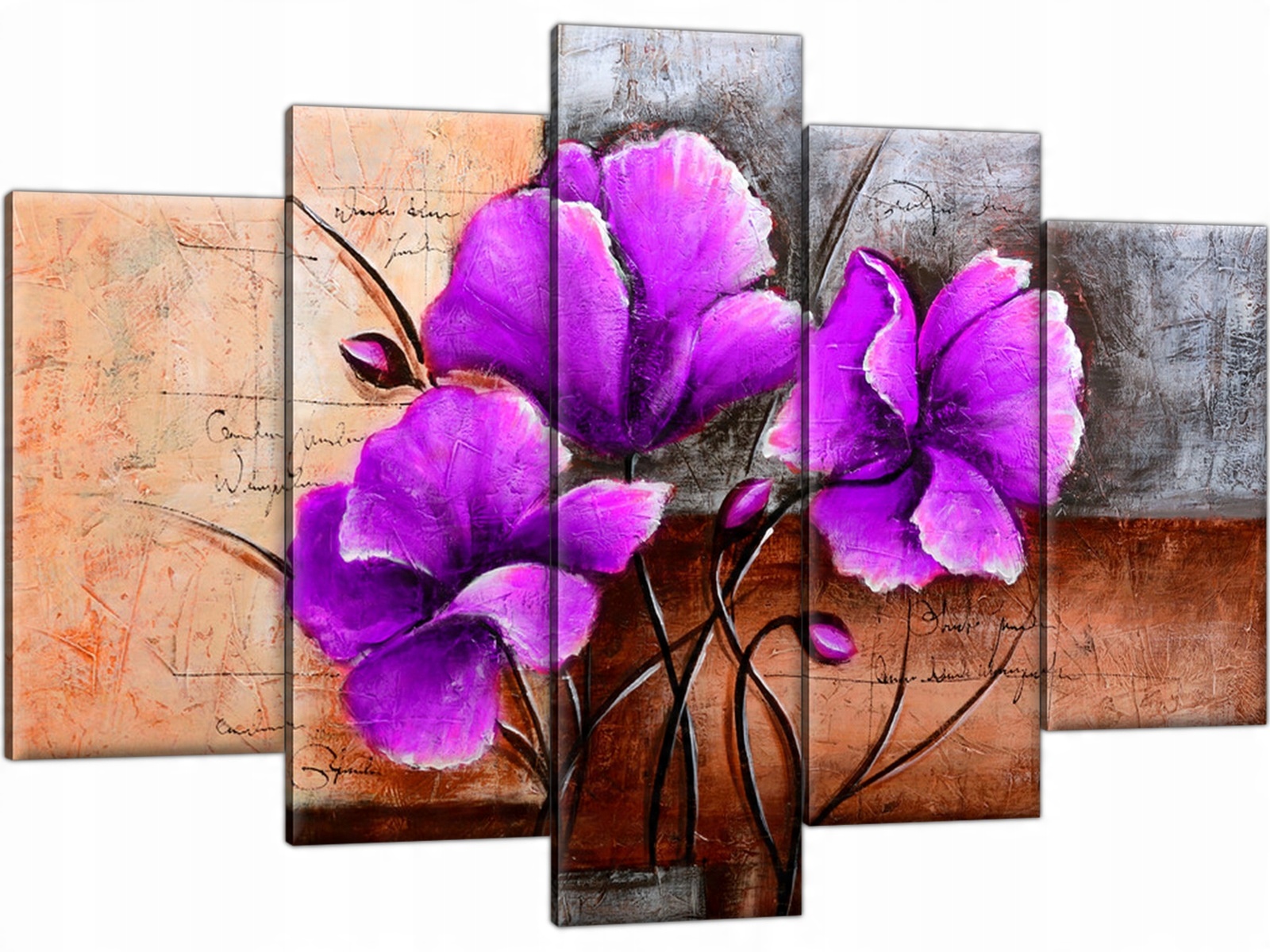 

Tryptyk Maki Abstrakcja Kwiaty 150x100 Obraz