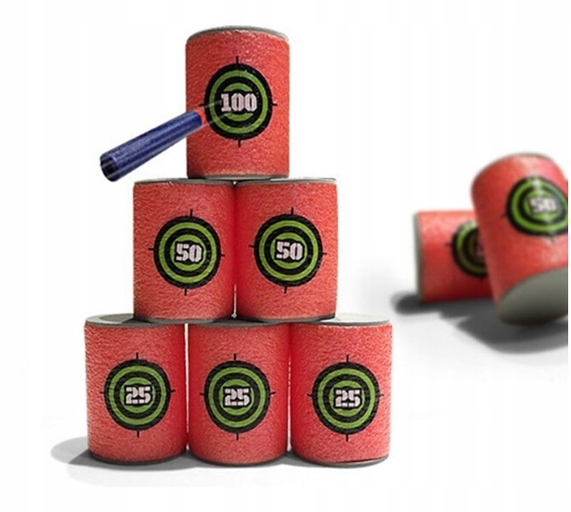 6 ПЕНЫ ЦЕЛИ БОЧКИ ДЛЯ NERF ЦИФЕРБЛАТ С ТОЧКАМИ